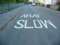 sign slow wales
